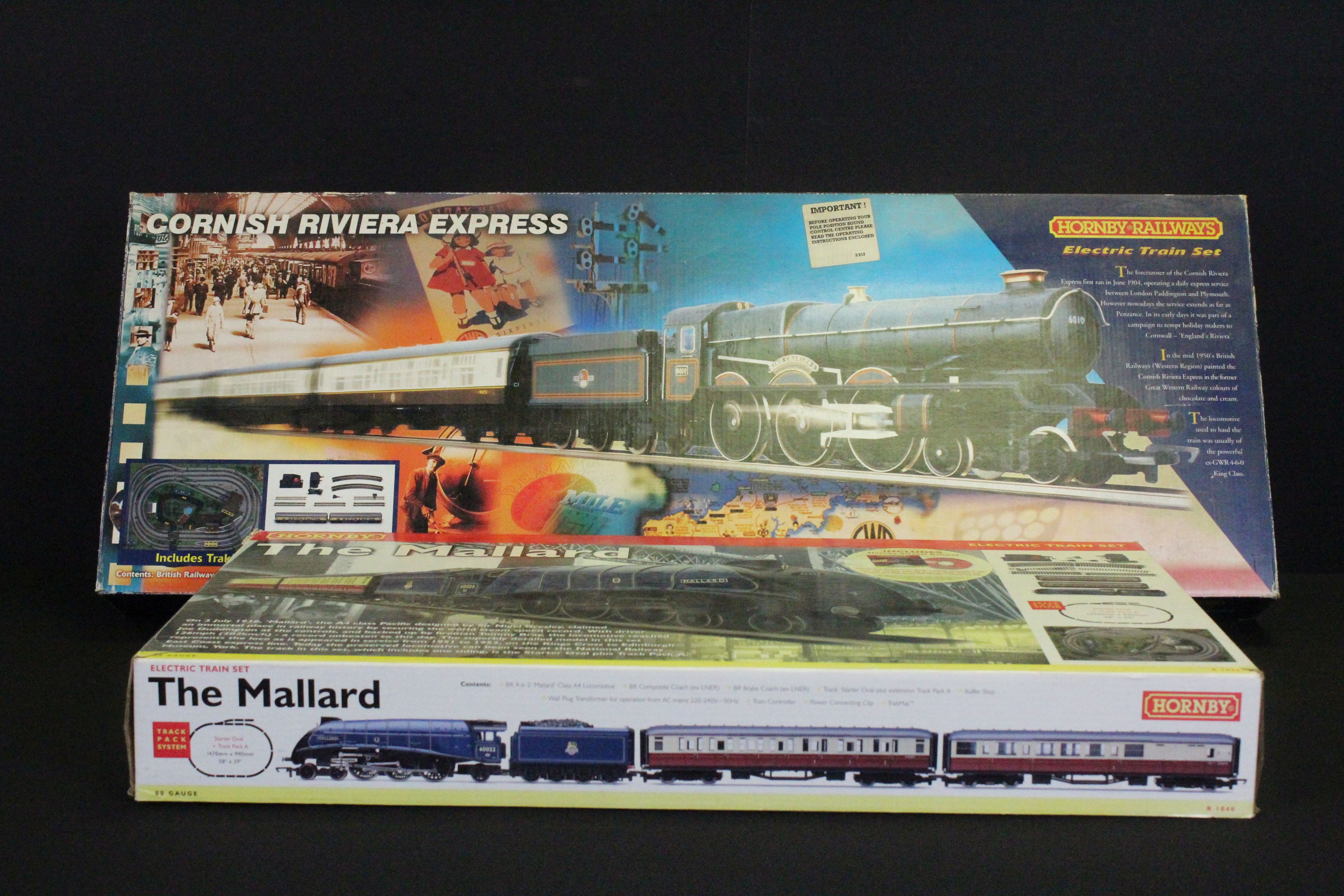 Two boxed Hornby OO gauge train sets to include R826 Cornish Riviera Express and R1040 The