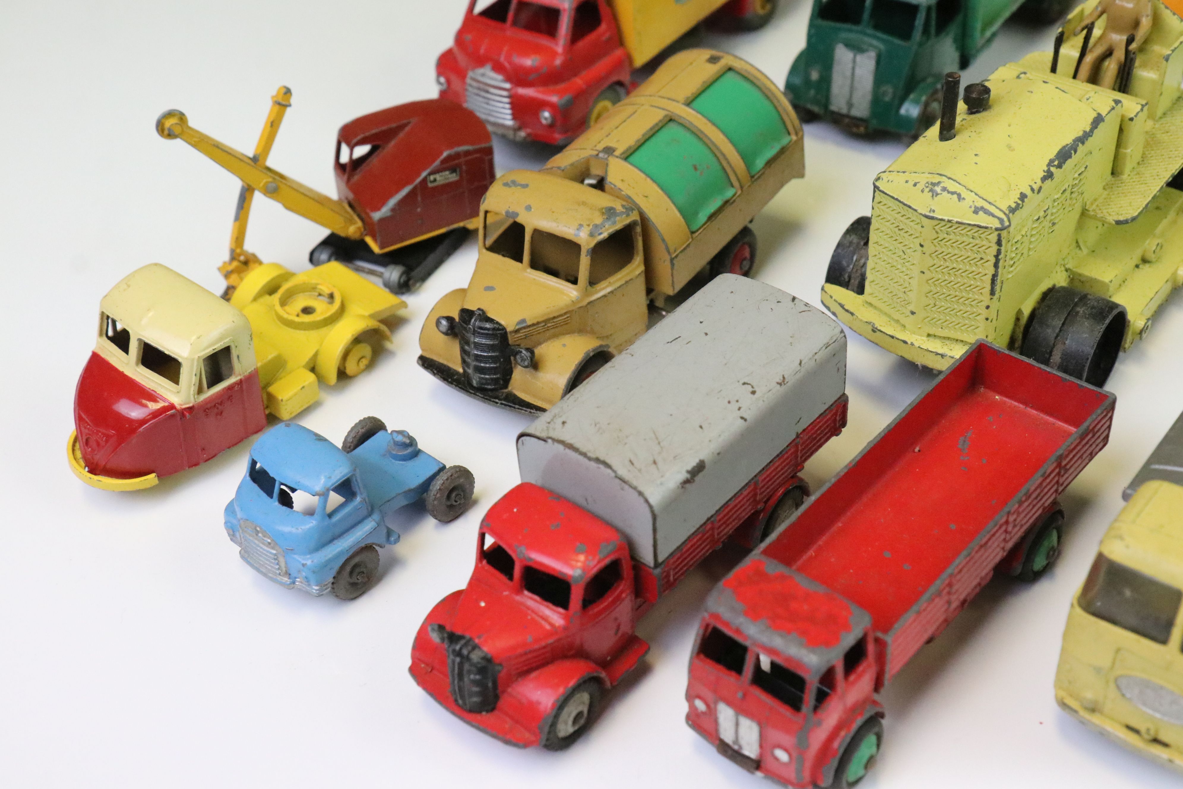 Around 20 mid 20th C play worn diecast models, featuring Dinky, Corgi, Budgie & Matchbox Lesney, all - Image 5 of 9