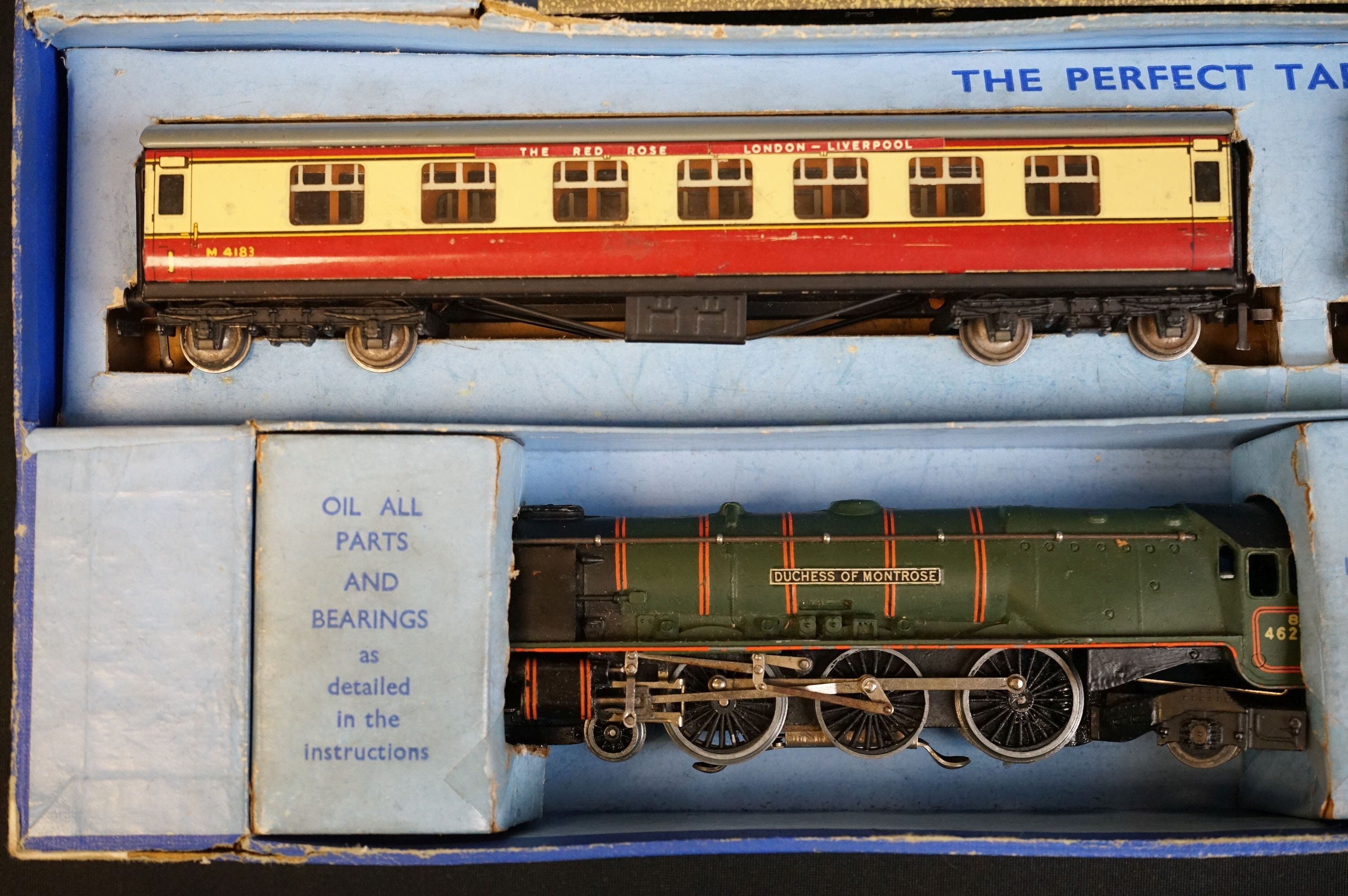 Three boxed Hornby Dublo train sets to include 2 x EDP12 Passenger Train with Duchess of Montrose - Image 4 of 17