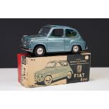 Boxed Bandai Japan 743 Fiat 600 tin plate friction model, model showing some marks but vg overall,