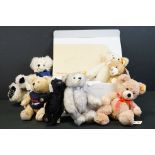 Steiff - Five Steiff teddy bears with tags to include 100th Anniversary Othello, no. 660498 (with