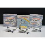 Three boxed Dinky diecast model planes to include French 60F SE 210 Caravelle Air France, 999 DH
