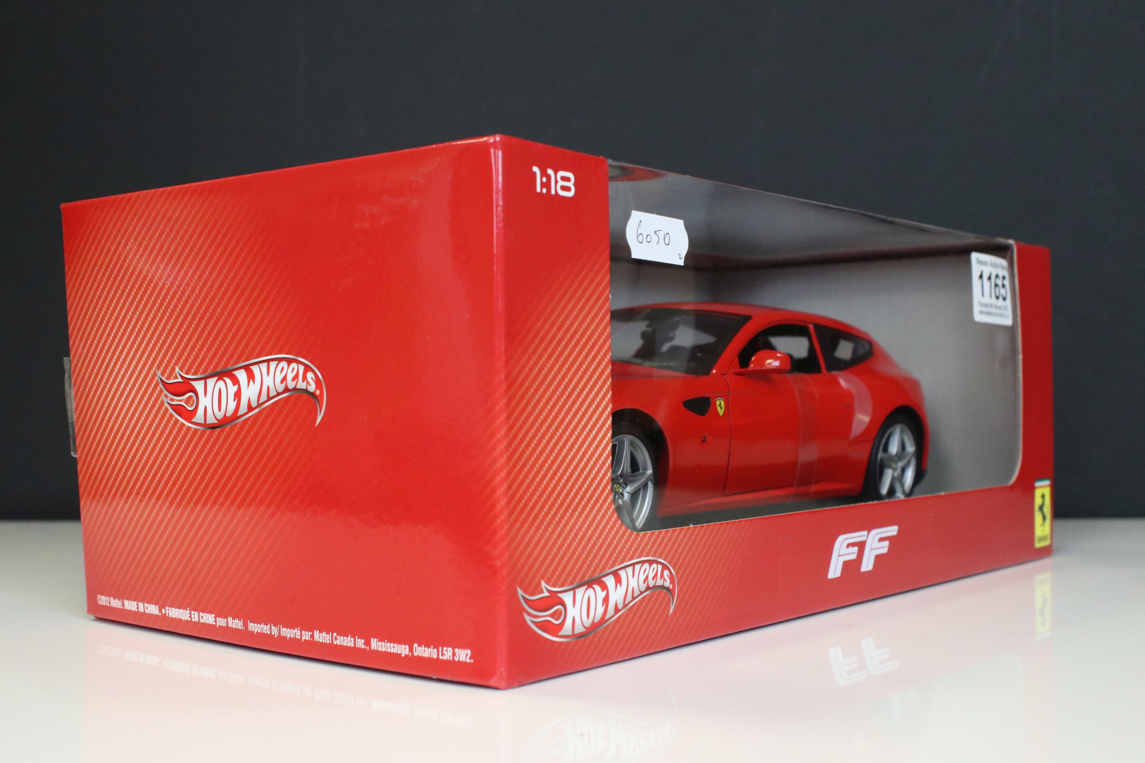 Two boxed 1/18 Hot Wheels Ferrari diecast models to include Elite BCK12 458 Italia and X5524 FF, - Image 3 of 9