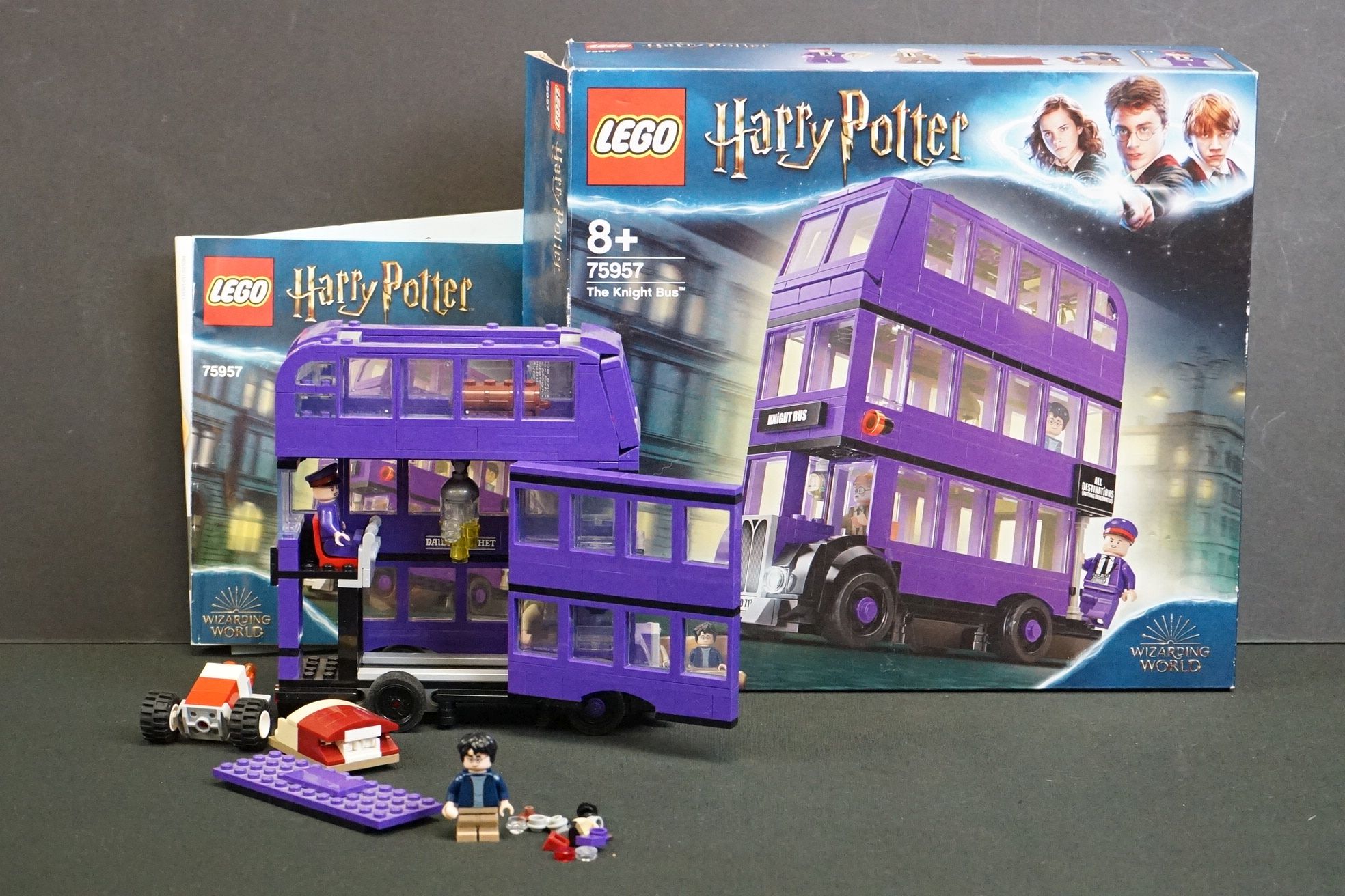 Lego - Boxed Harry Potter 75957 The Knight Bus set, with minifigures and instructions, built,