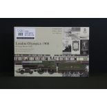 Boxed ltd edn Hornby OO gauge R2980 GWR London Olympics 1908 Train Pack, complete with certificate