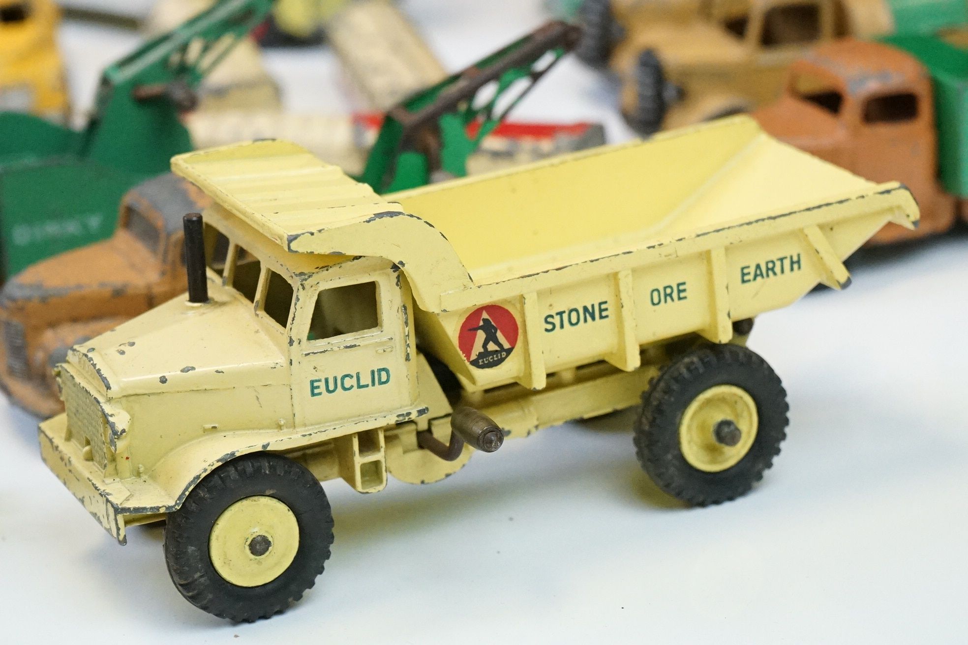 Around 27 mid 20th C play worn Dinky diecast models to include 984 Supertoys Car Carrier, 2 x - Image 2 of 13