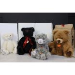 Steiff - Three boxed Steiff teddy bears to include " Krystal " (no. 662003 - with COA), 30cm, "