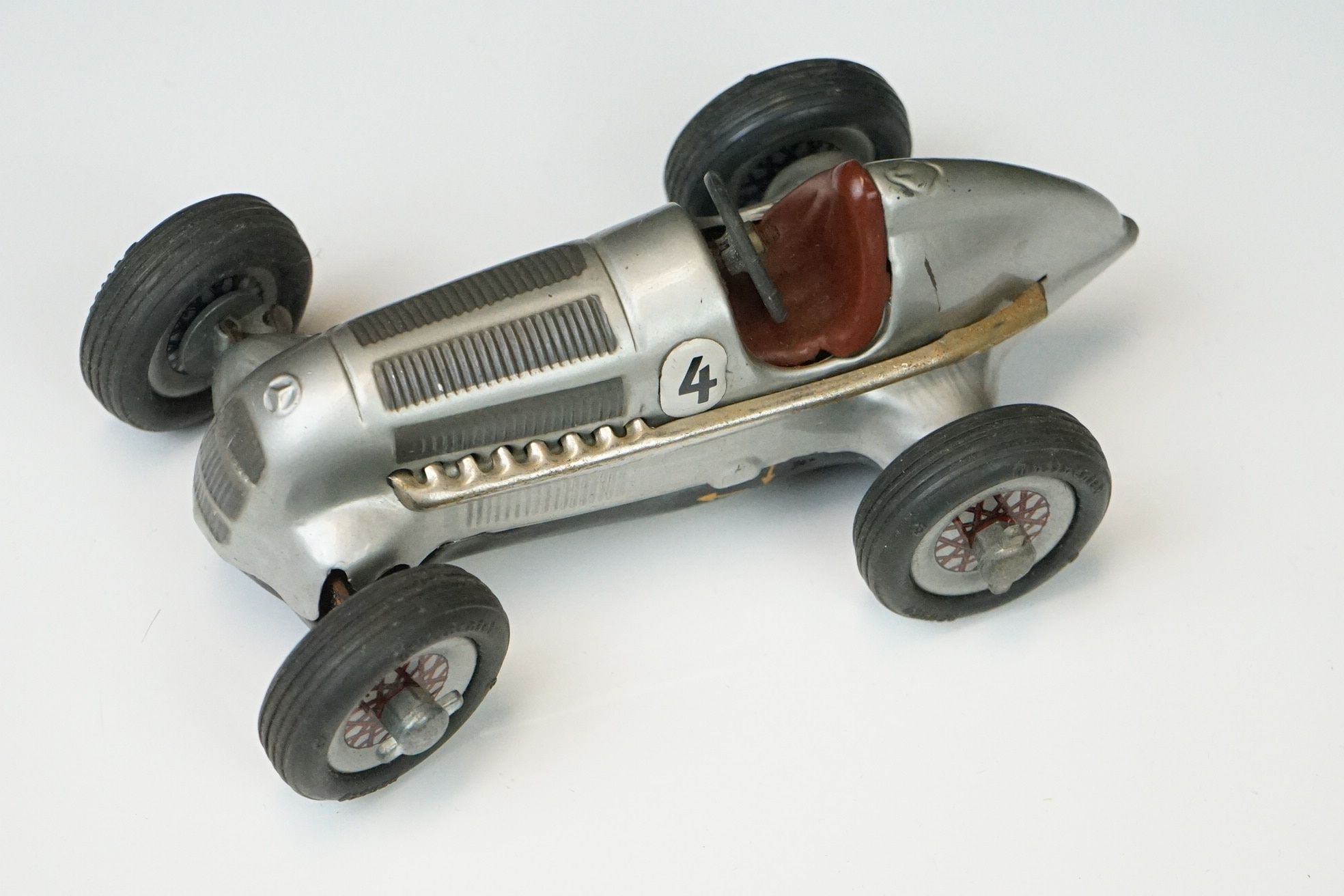 Boxed Schuco Studio Mercedes Grand Prix 1936 tinplate clockwork model, with key & accessories (model - Image 3 of 20