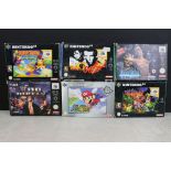 Retro Gaming - Six boxed Nintendo N64 games to include James Bond 007 Goldeneye, Super Mario 64, WWF