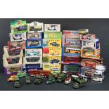 28 Boxed / cased diecast models to include Dinky, Vanguards, Corgi, EFE, Lledo, Britbus, etc,