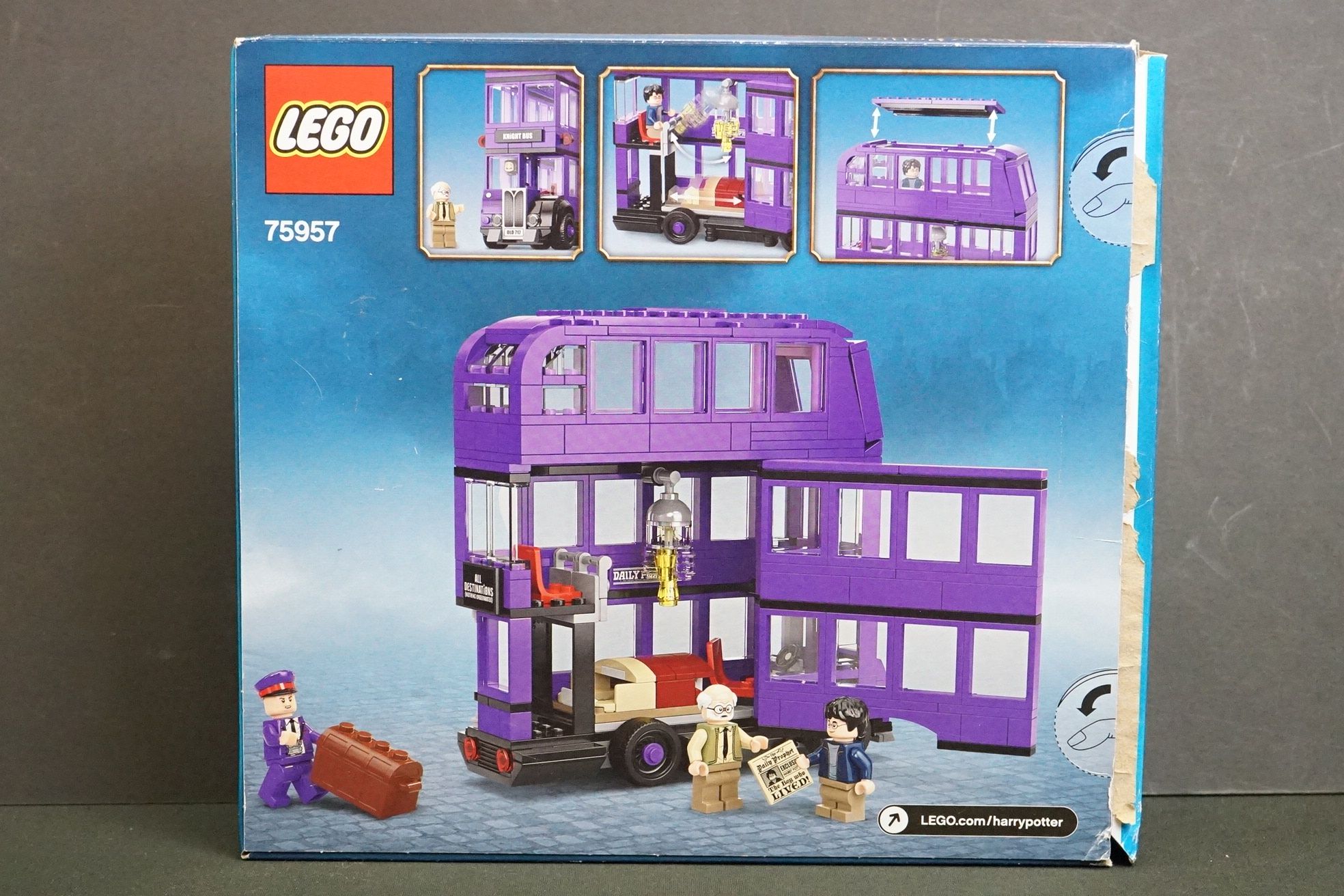 Lego - Boxed Harry Potter 75957 The Knight Bus set, with minifigures and instructions, built, - Image 8 of 8