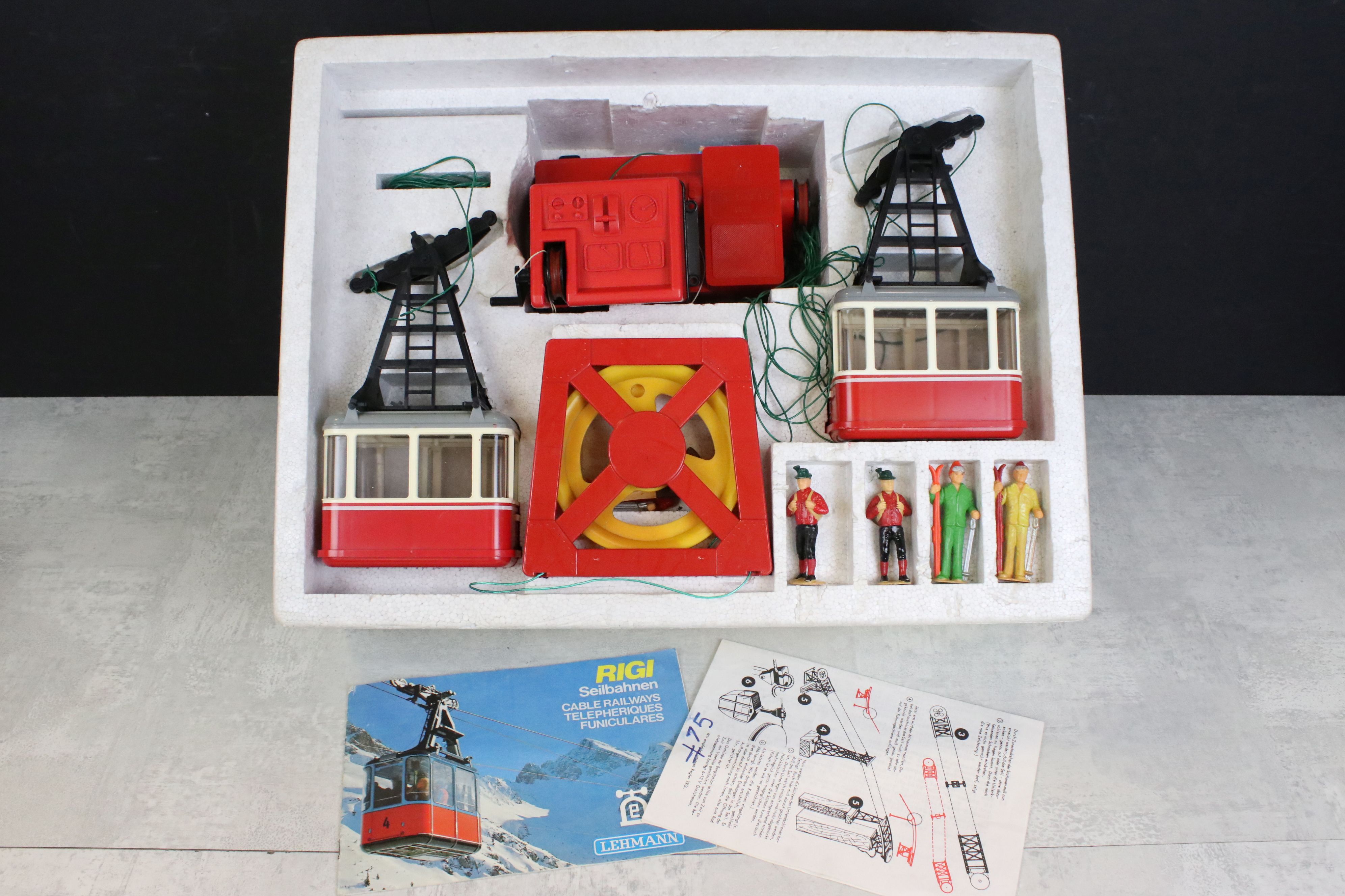 Boxed Lehmann Rigi Duo 9000 tin plate cable car set, appears complete - Image 2 of 4