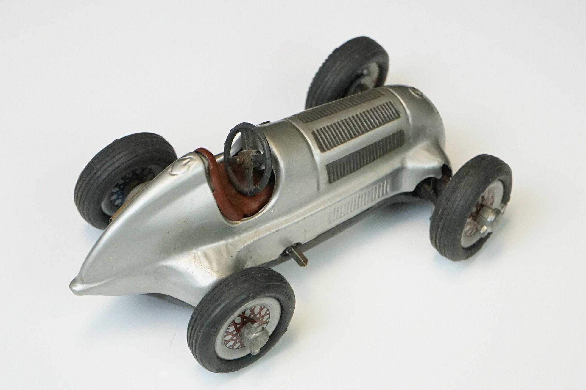 Boxed Schuco Studio Mercedes Grand Prix 1936 tinplate clockwork model, with key & accessories (model - Image 5 of 20