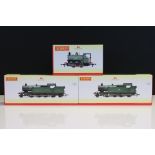 Three boxed Hornby OO gauge locomotives to include R3123 GWR 2-8-0T Class 42XX 4283, R3127 GWR 2-8-