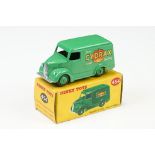Boxed Dinky 454 Trojan 15 CWT Van - Cydrax diecast model in green, decals ex, diecast vg with