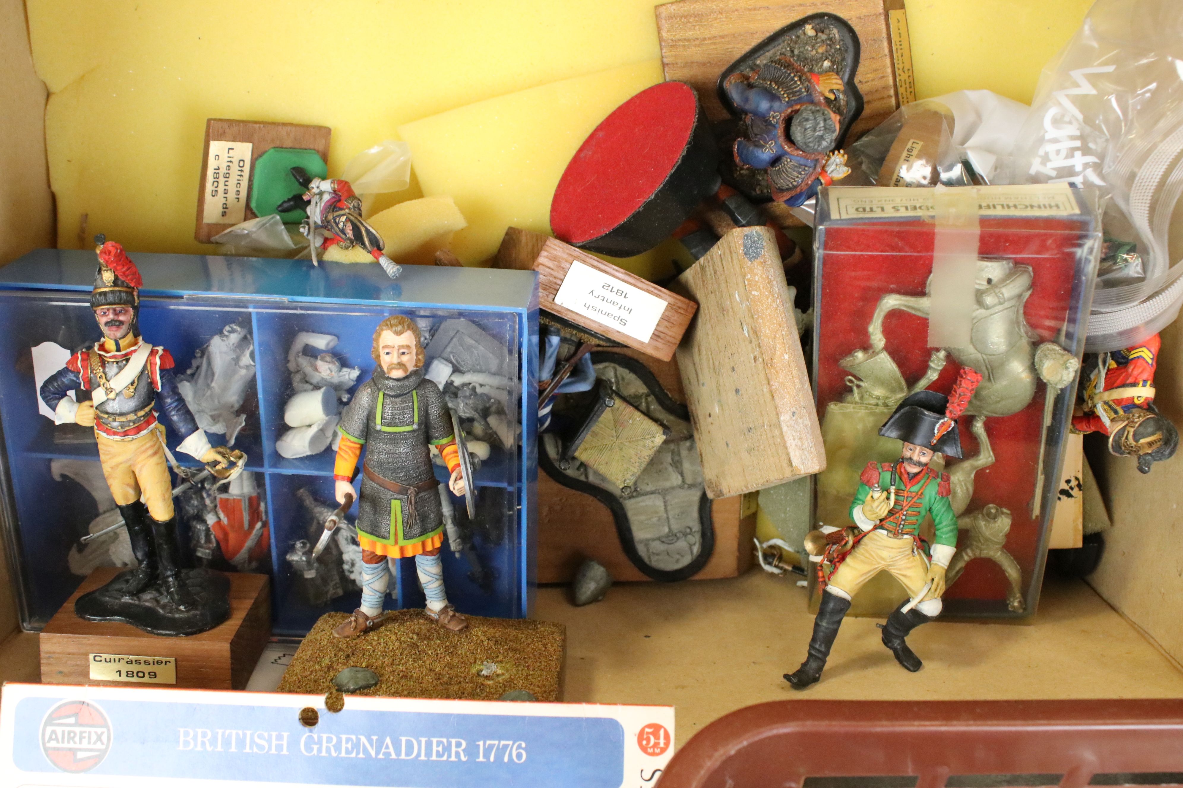 Collection of metal, plastic and composition figures & model kits, mostly military-related, to - Image 2 of 8