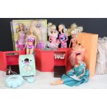 Collection of Mattel Barbie dolls and clothing to include boxed Glitter Glam Vac, 5 x dolls,