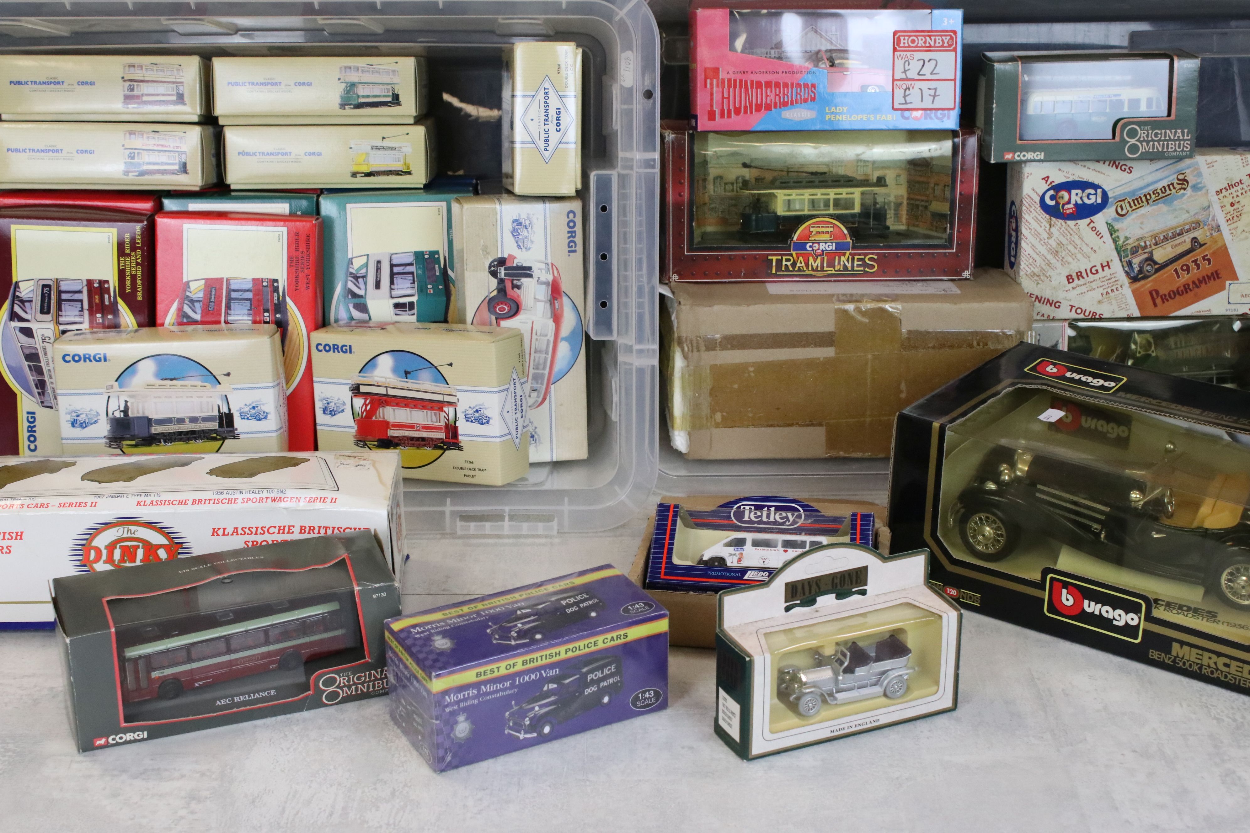 32 Boxed diecast models, mostly Corgi buses & trams, to include 7 x Corgi Classics ' Public