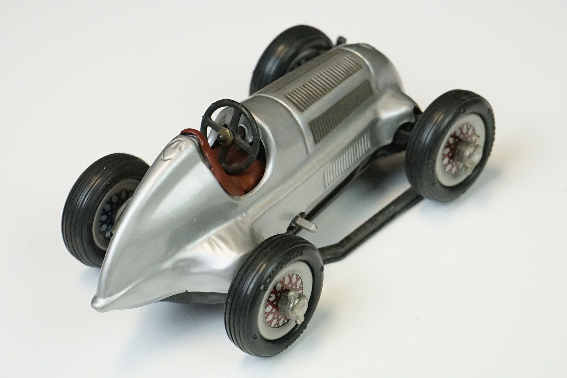 Boxed Schuco Studio Mercedes Grand Prix 1936 tinplate clockwork model, with key & accessories (model - Image 13 of 20