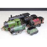 Four Hornby tin plate locomotives to include LNER 2900 0-4-0 in green, LMS 0-4-0 2270 in maroon, 0-