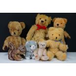 Seven soft toys & teddy bears to include Dean's Rag Book ' Walter ' ltd edn bear (with tag & COA,
