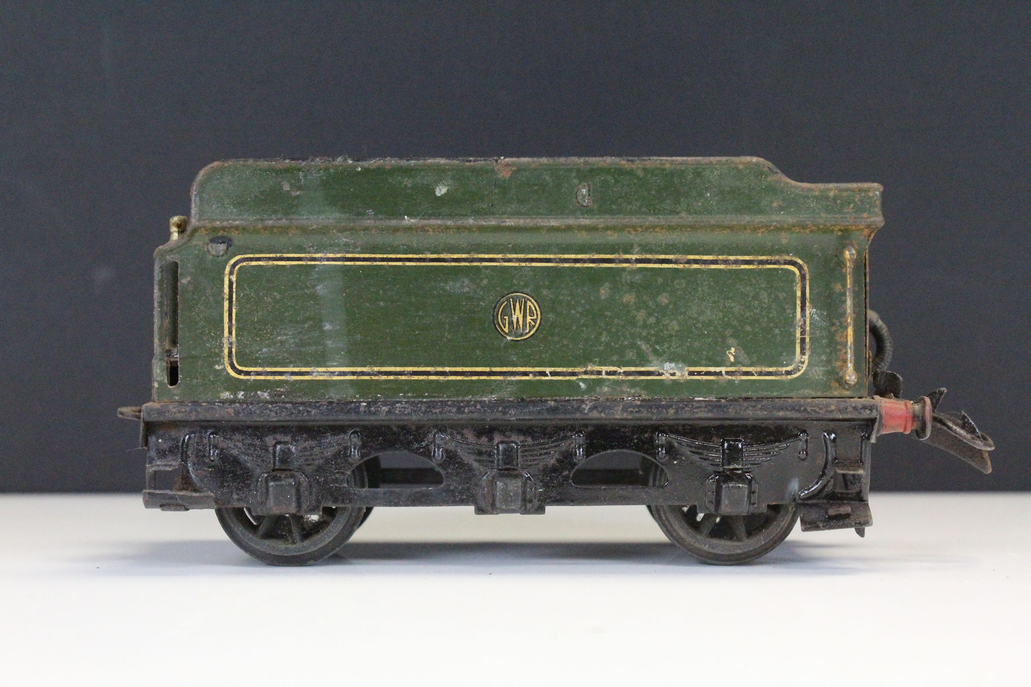 Hornby O gauge Caerphilly Castle 4-4-2 4073 GWR locomotive with tender, play worn - Image 5 of 7