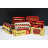 Five boxed diecast model buses to include Corgi 468 London Transport Routemaster Bus, 2 x Dinky (291