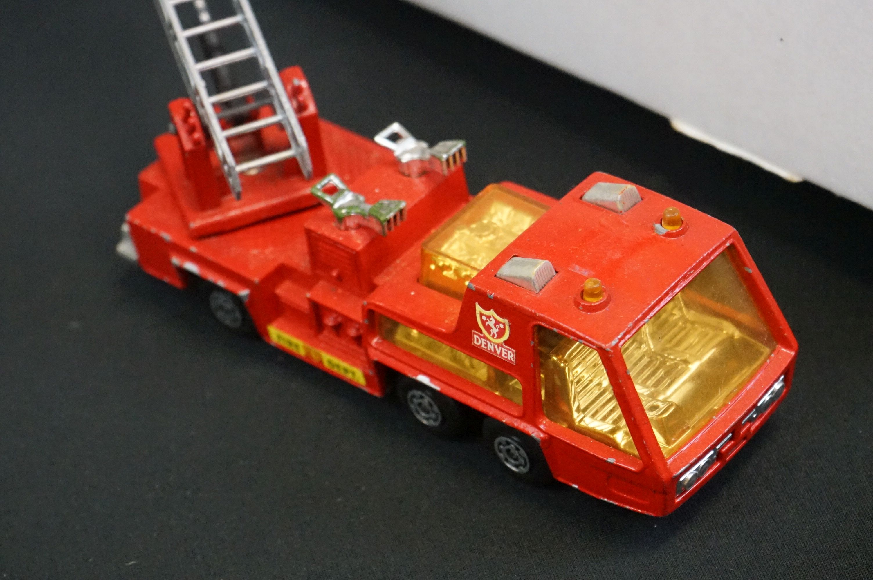 Around 40 play worn mid 20th C onwards diecast models featuring military & fire service examples - Image 6 of 14