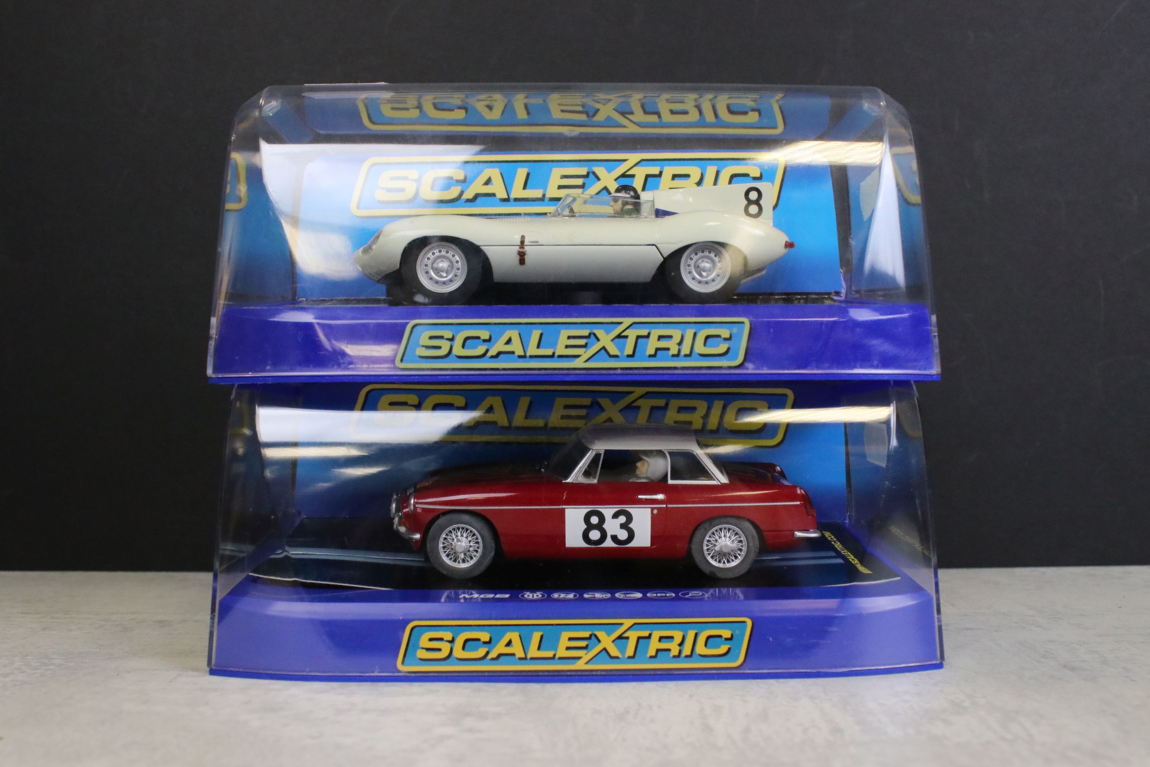 Six cased slot cars to include 5 x Scalextric (C3205 Jaguar D Type, C3502 Ford Cortina MK1, C3143 - Image 2 of 20