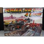 Boxed Scalextric 600 4 Lane slot car set in original shop box, complete with slot cars &