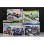 Ten Boxed & unbuilt plastic model kits to include 5 x Italeri 1:72 kits (104 Messerschmitt ME-323