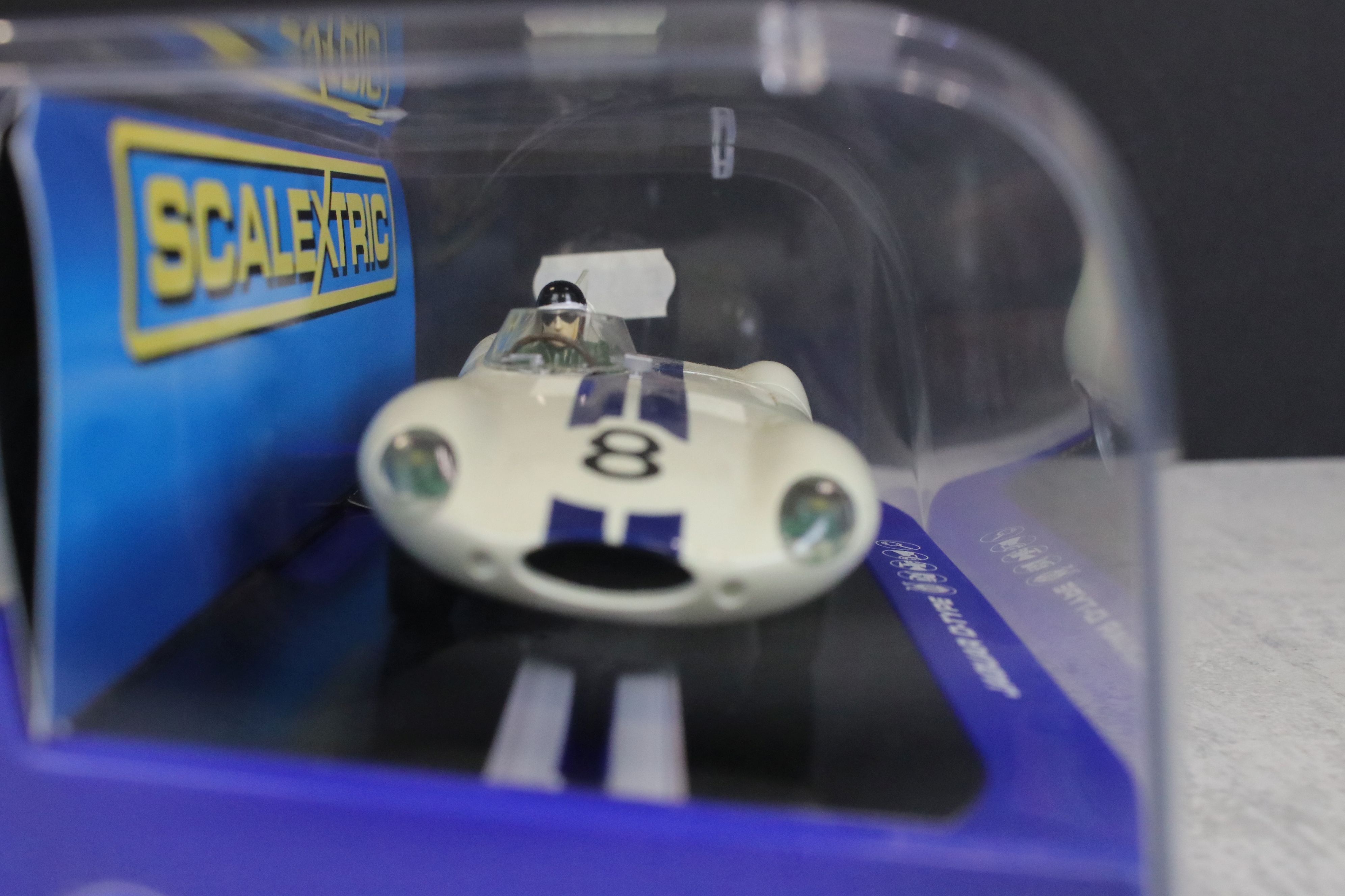 Six cased slot cars to include 5 x Scalextric (C3205 Jaguar D Type, C3502 Ford Cortina MK1, C3143 - Image 3 of 20