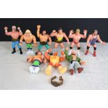 WWF / WCW Wrestling - Nine original figures to include 5 x Hasbro WWF (The Rockers, Skinner, Hulk