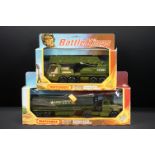 Two Boxed Matchbox Battle Kings diecast models to include K-113 Armoured Mobile Crane and K-115