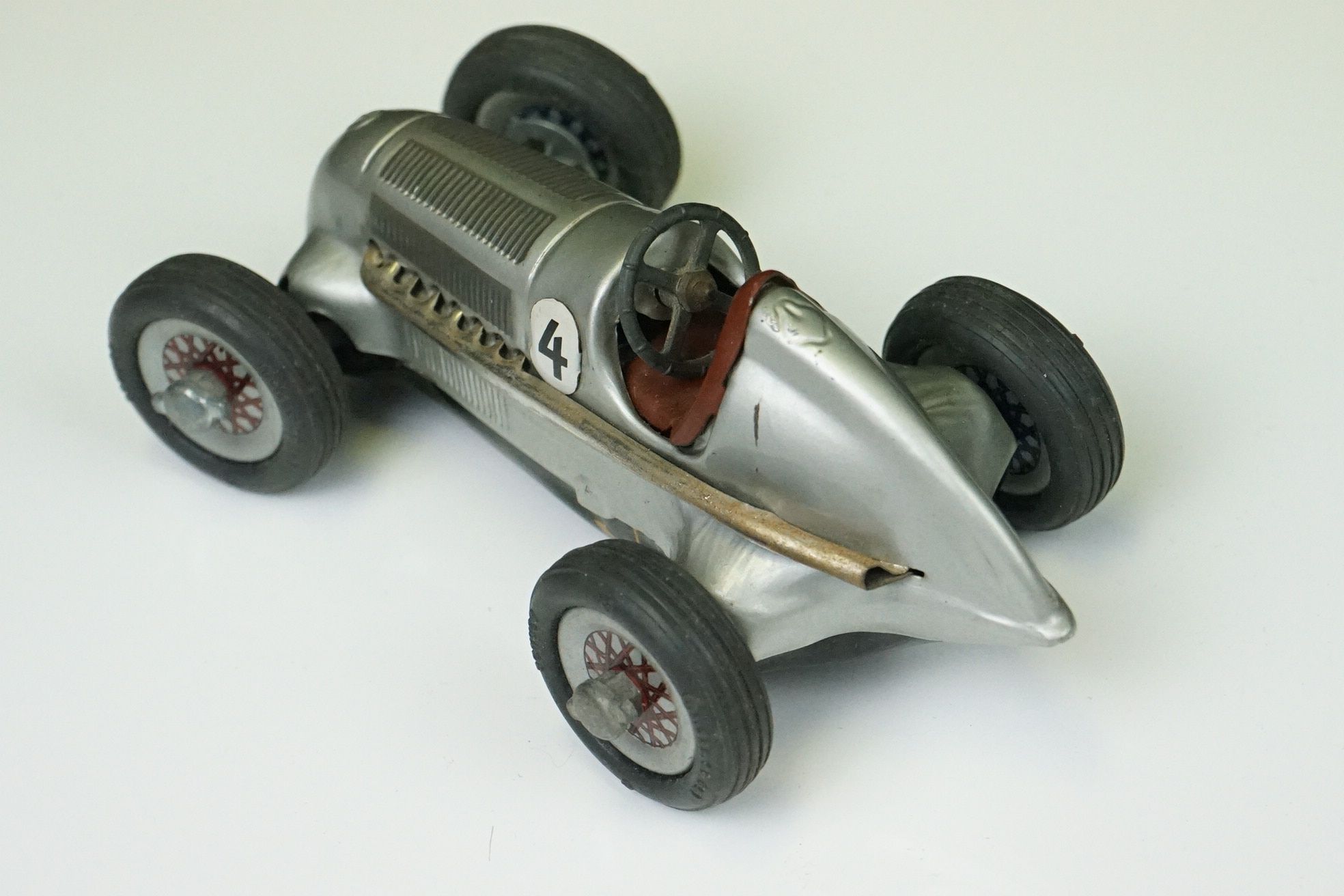 Boxed Schuco Studio Mercedes Grand Prix 1936 tinplate clockwork model, with key & accessories (model - Image 6 of 20