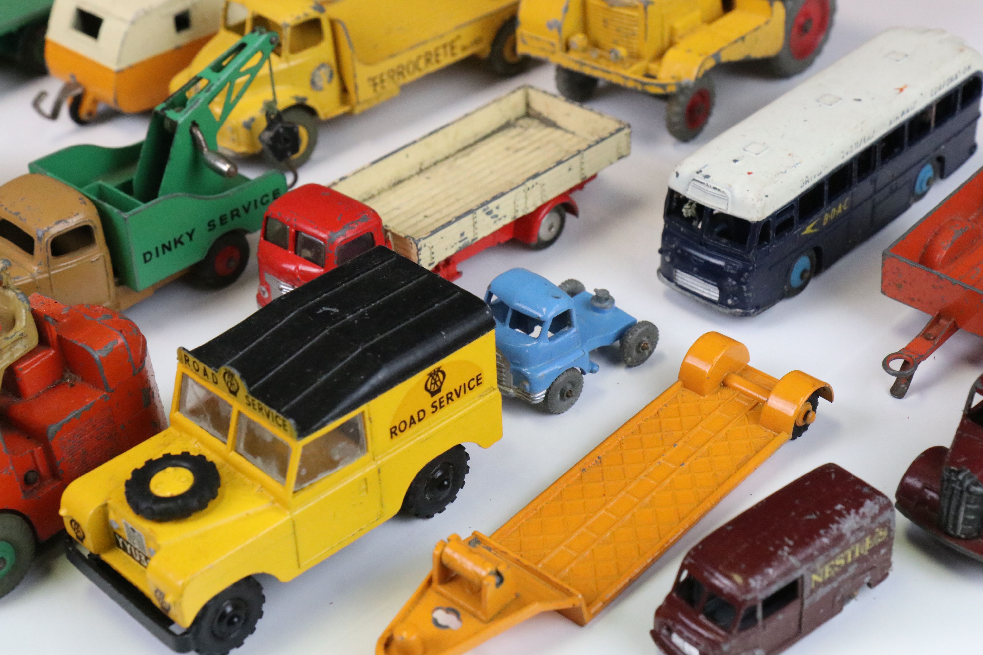 Around 20 mid 20th C play worn diecast models, featuring Dinky, Corgi, Budgie & Matchbox Lesney, all - Image 3 of 9