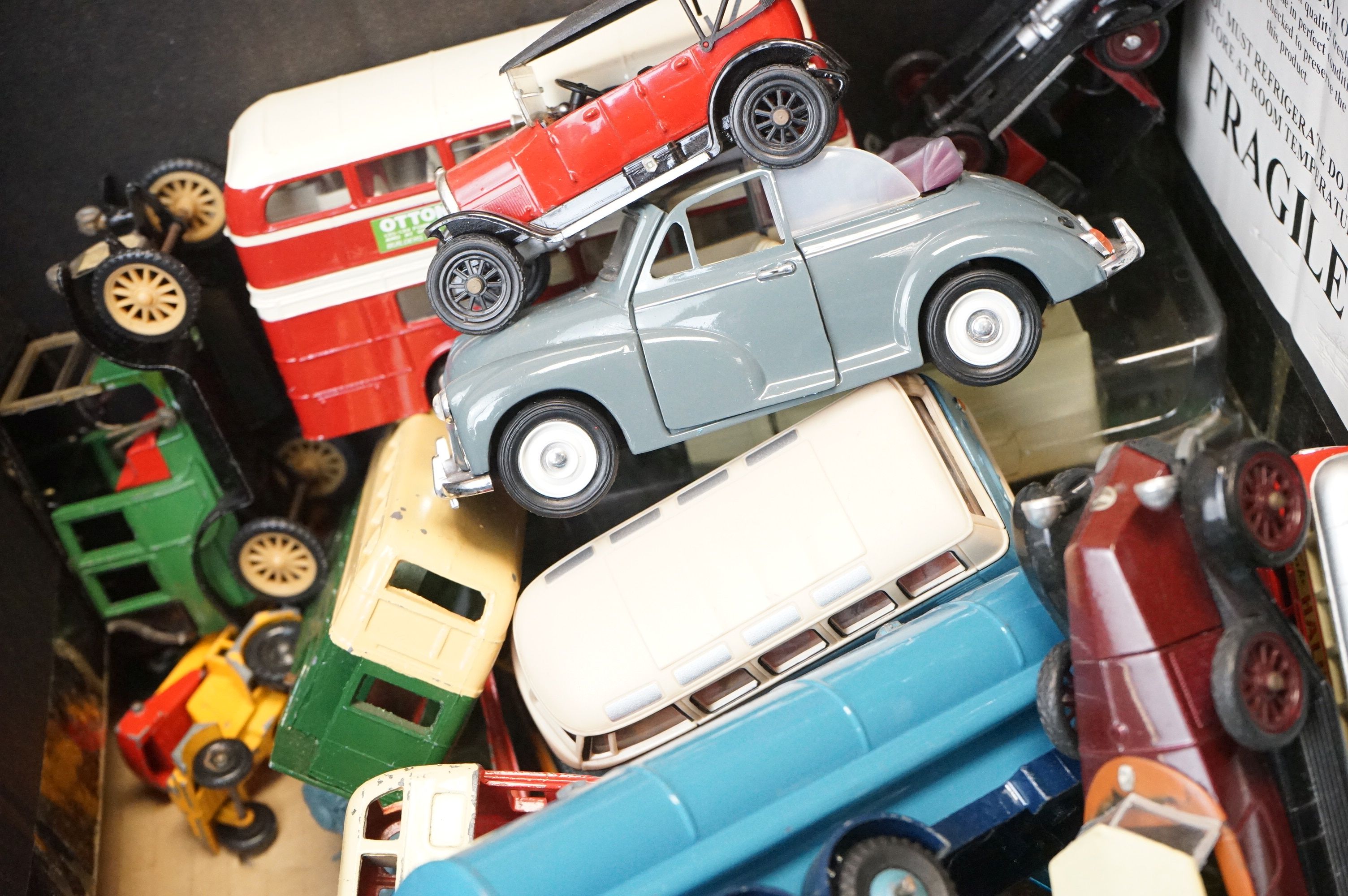 Around 80 Mid 20th C onwards play worn diecast models to include Dinky, Corgi, Matchbox and Rio, - Image 3 of 13