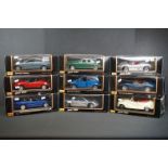 Nine boxed Maisto Special Edition 1/18 diecast models to include Jaguar S-Type, Alfa Romeo Spider,