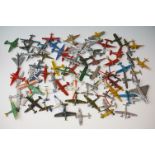 Around 80 mid 20th diecast model planes, vast majority being Dinky examples, includes Low Wing