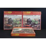 Three boxed Triang Hornby OO gauge train sets to include R508 Flying Scotsman, RS608 Flying Scotsman