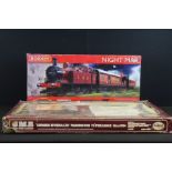 Two boxed OO gauge train sets to include Hornby R1144 Night Mail and Airfix GMR Cornish Riviera