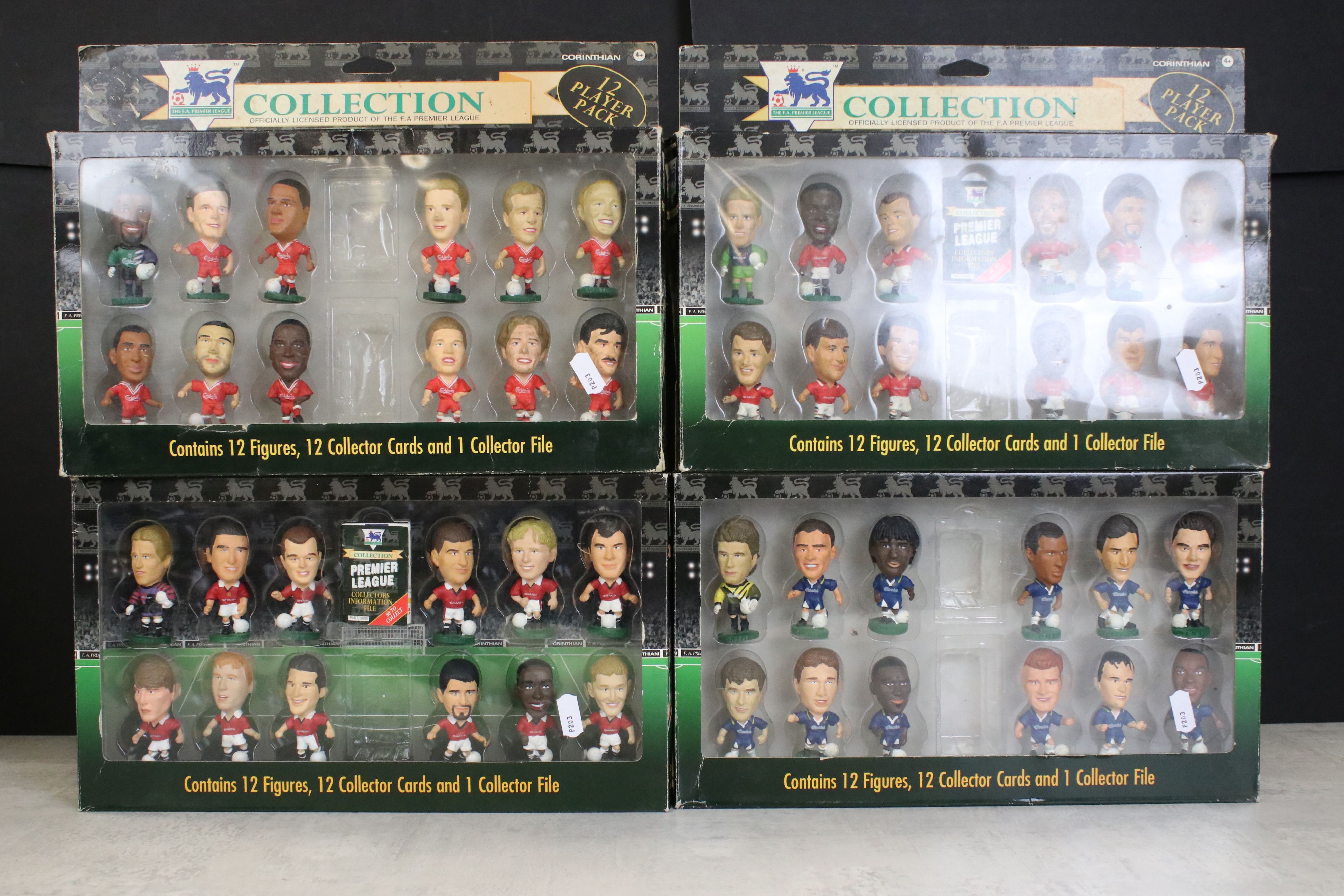 Five Boxed Corinthian football figure 12 player packs to include 4 x Premier League (LV12P - Image 2 of 3