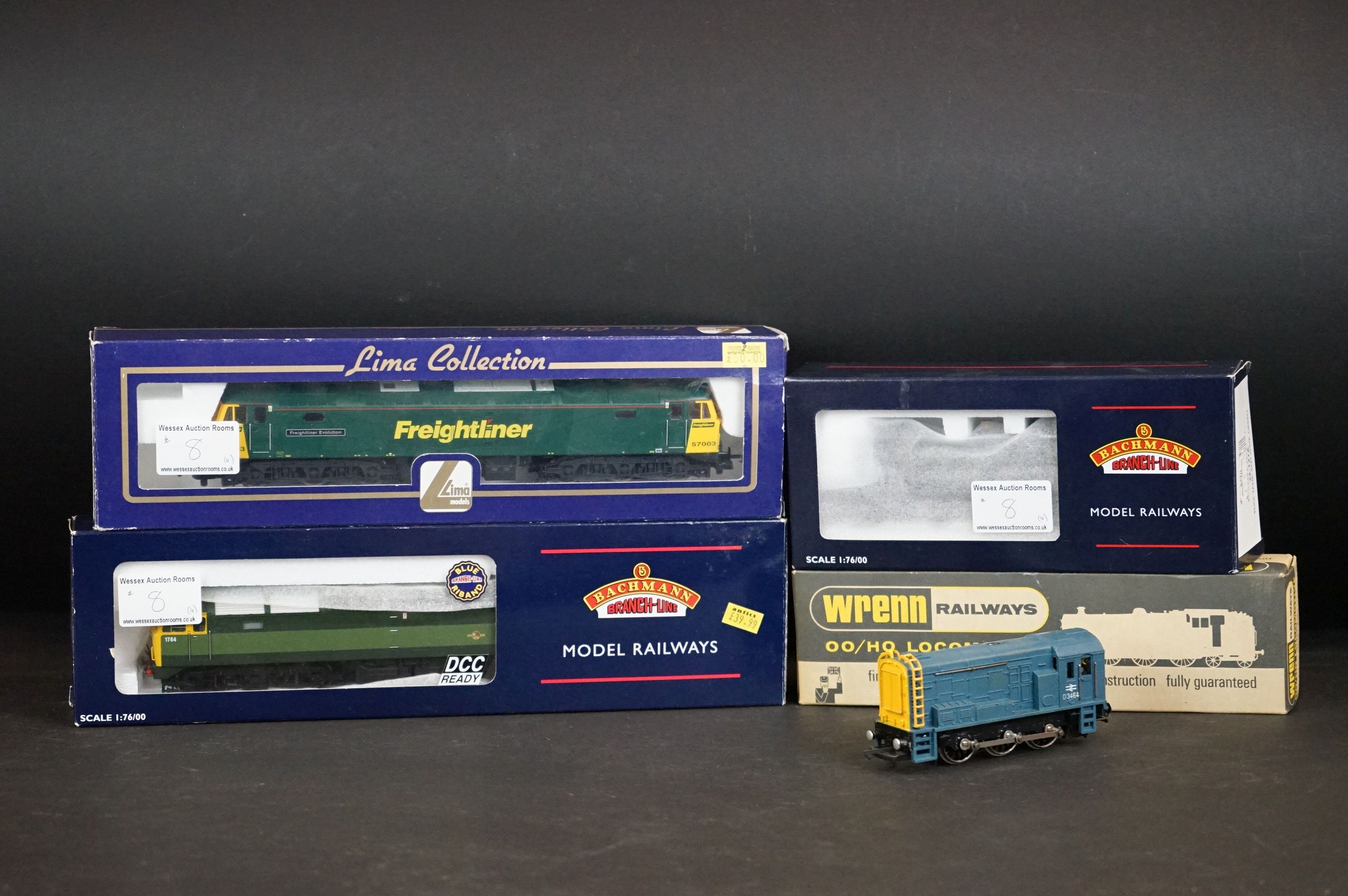 Four boxed OO gauge locomotives to include Wrenn W2230 Bo Bo Diesel Electric Green BR, 2 x