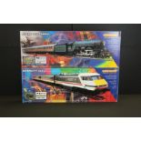 Two boxed Hornby OO gauge electric train sets to include R1001 Flying Scotsman and R824 Intercity