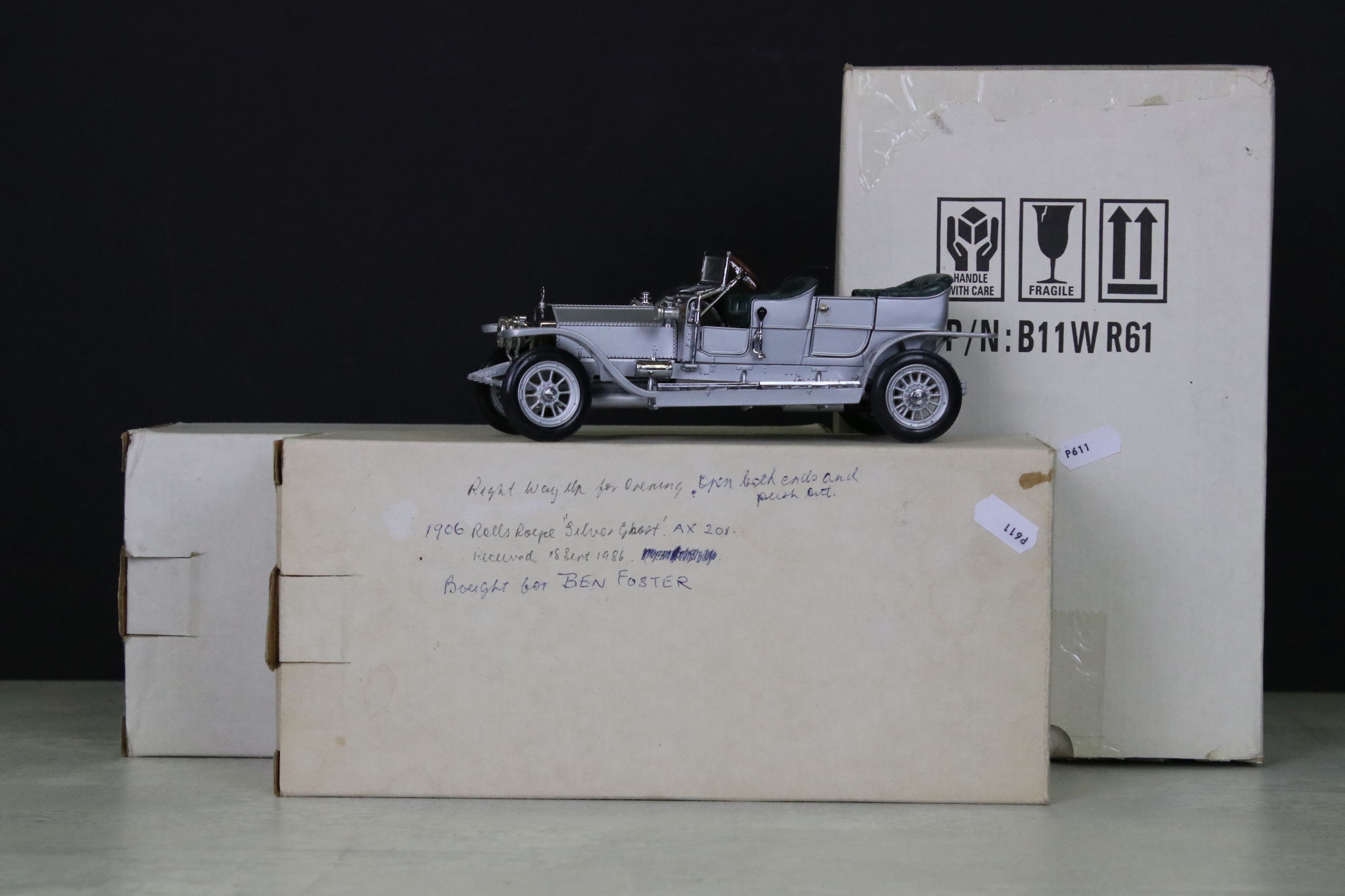 Three boxed Franklin Mint Precision diecast models to include 1906 Rolls Royce Silver Ghost, 1961