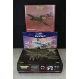 Three Boxed Corgi Aviation Archive diecast models to include World War II Defenders of Malta AA35502