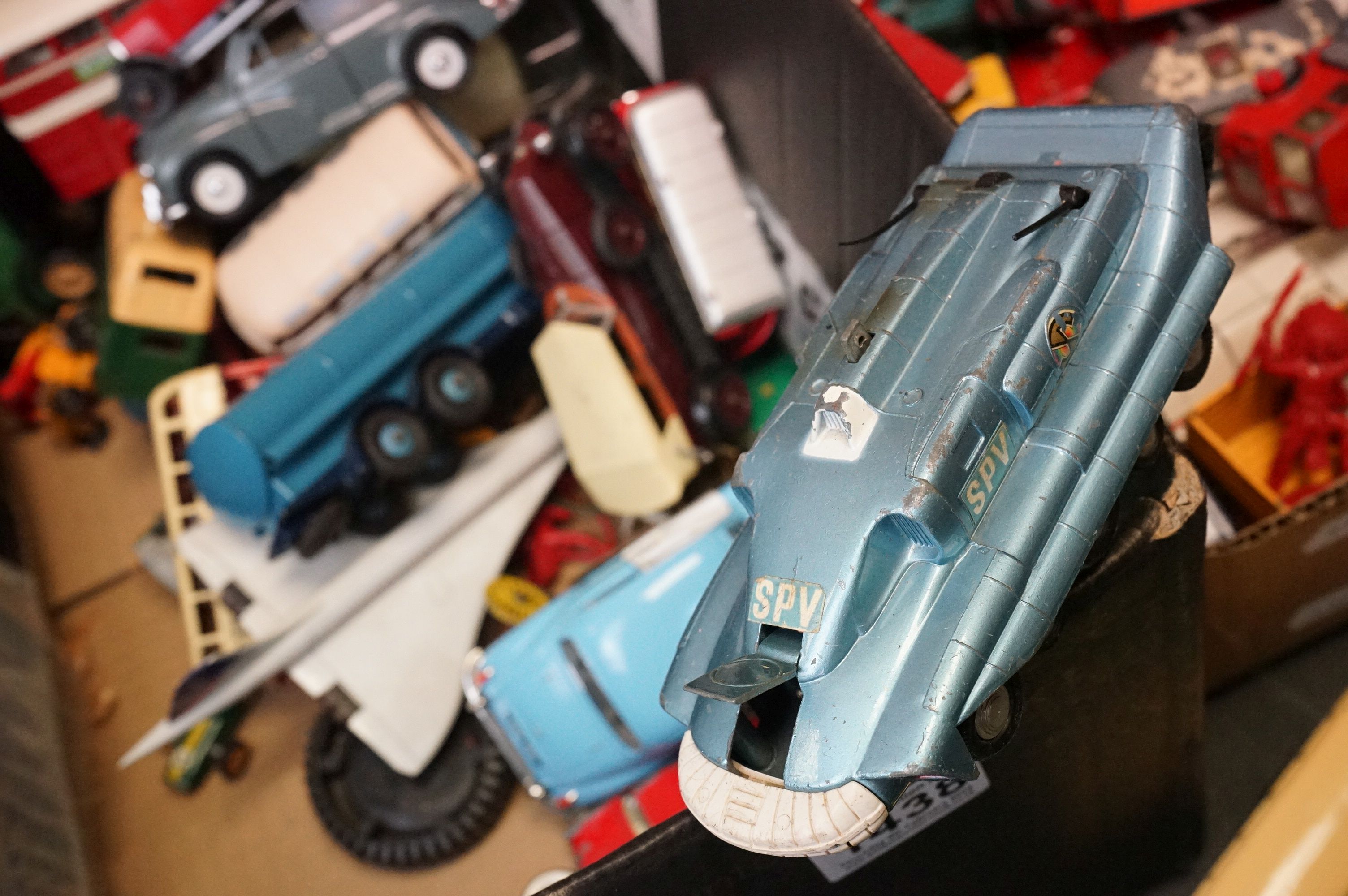 Around 80 Mid 20th C onwards play worn diecast models to include Dinky, Corgi, Matchbox and Rio, - Image 4 of 13