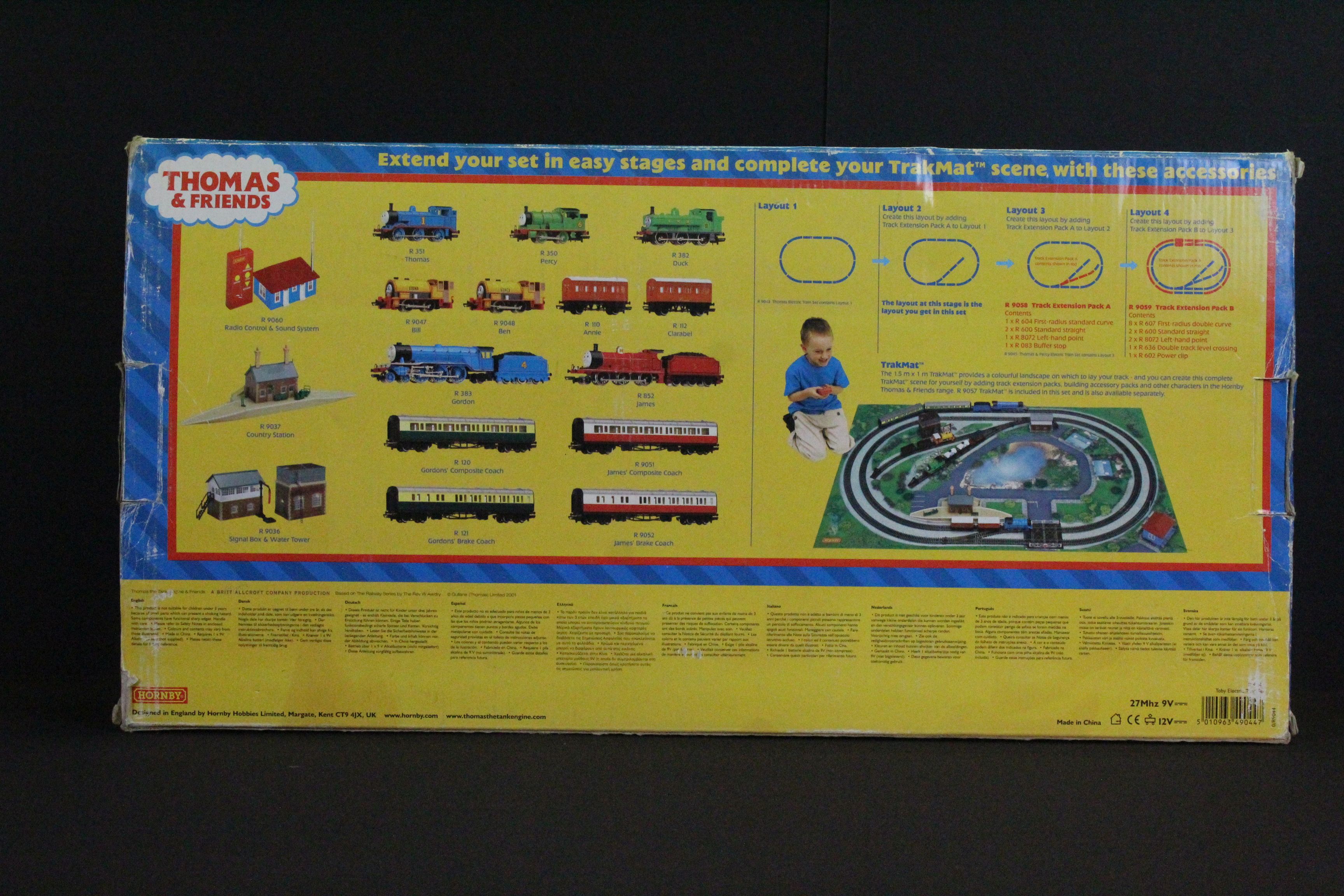 Boxed Hornby OO gauge R9044 Thomas & Friends Toby Electric Train Set, complete - Image 2 of 7