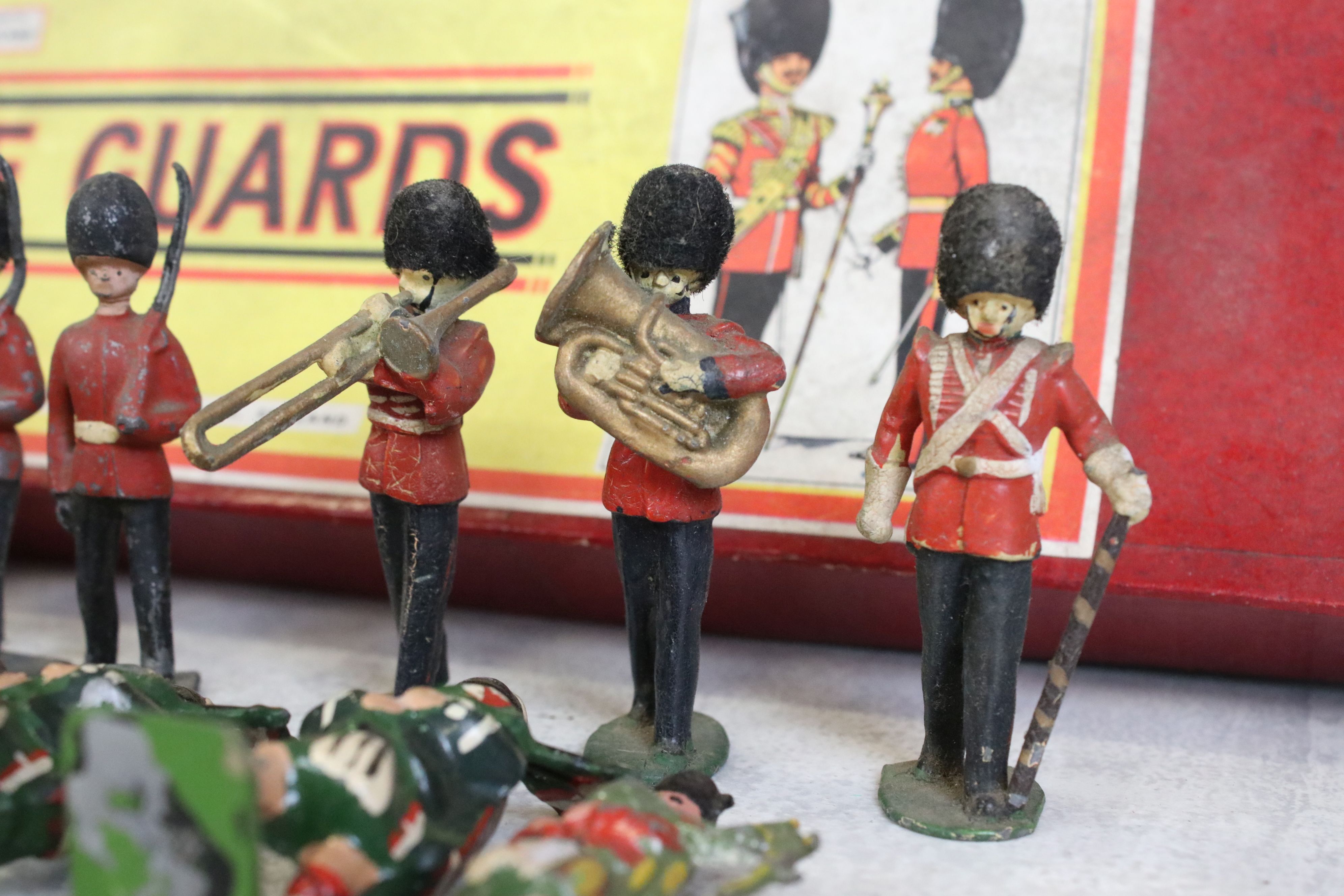 Five Boxed Mid 20th C onwards metal soldier figure sets to include Britains Drums & Bugles of the - Image 16 of 23