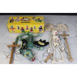 Boxed Pelham Puppets Mother Dragon puppet plus a Pelham Puppet Skeleton, puppets in a gd condition
